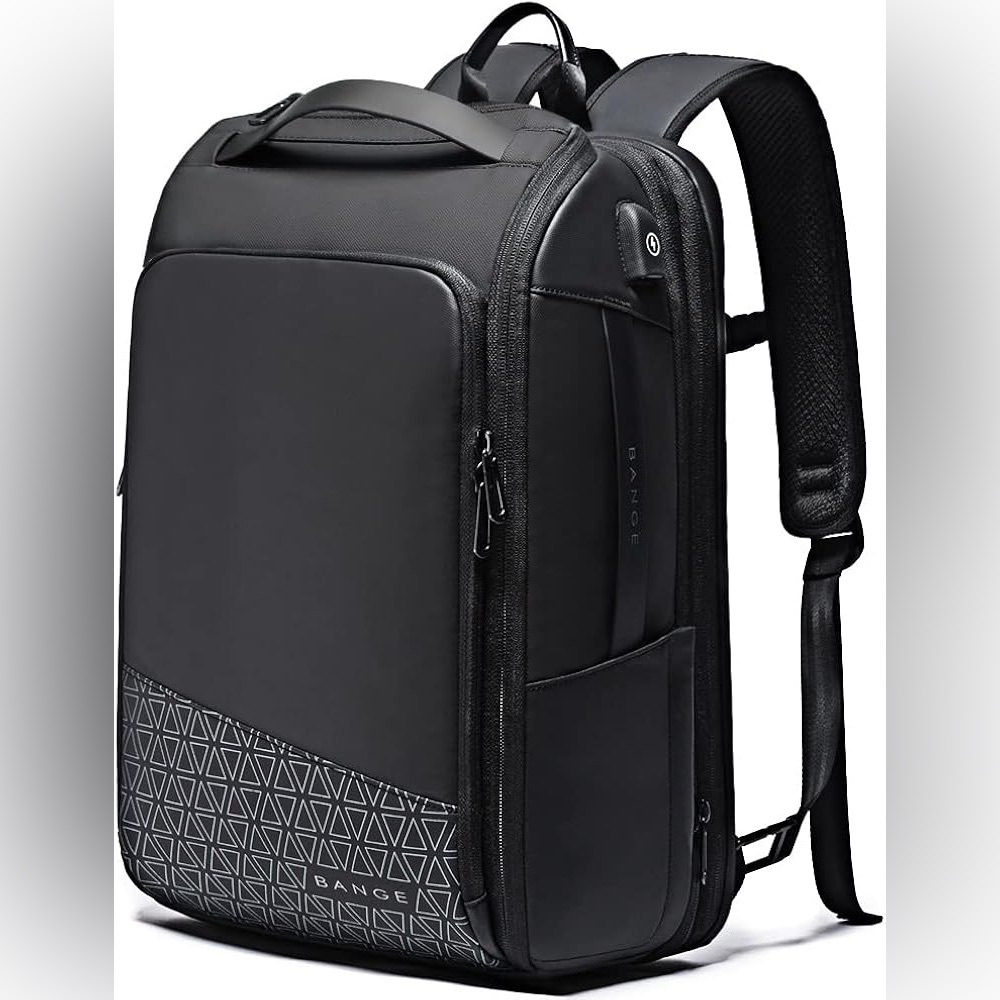 Black Men's Backpack BANGE 45L Expandable Travel Backpacks